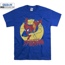 (XX-Large, Blue) The Amazing Spider-Man Figure Cool Men Women Unisex Top T Shirt T-Shirt Tshirt