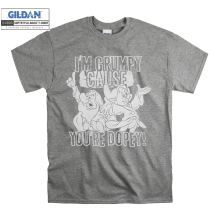 (XX-Large, Grey) I'm Grumpy Cause You're Dopey! Poster Men Women Unisex Top T Shirt T-Shirt Tshirt