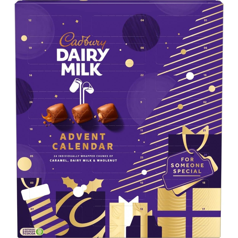 Cadbury Dairy Milk Chocolate Chunks Advent Calendar 258g Christmas Countdown