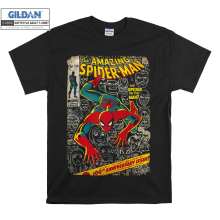 (Small, Black) The Amazing Spider-Man Vintage Poster Men Women Unisex Top T Shirt T-Shirt Tshirt