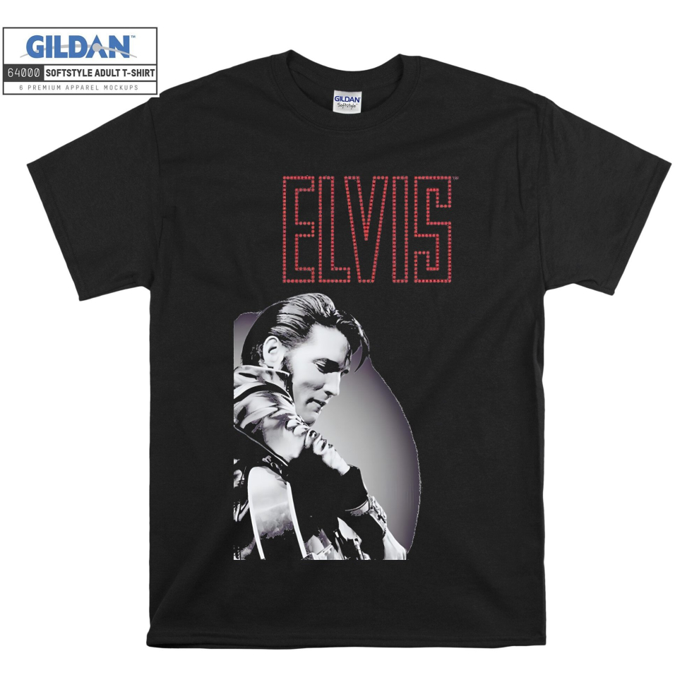 (Large, Black) Elvis Famous Poster Black Women T Shirt T-Shirt Tshirt Top