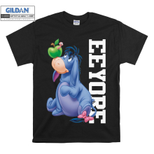 (Medium, Black) Eeyore Poster Black Women T Shirt T-Shirt Tshirt Top