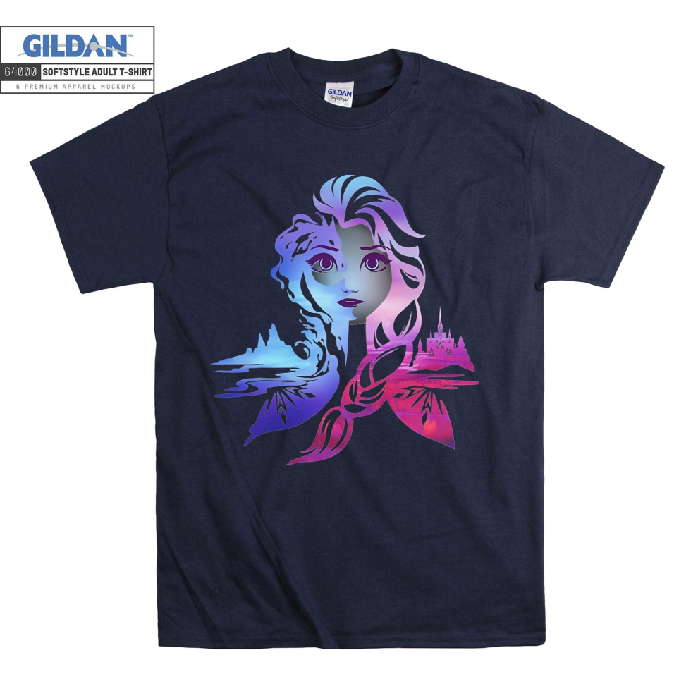 (Small, Navy) Disney Frozen 2 Into the Unknown Poster Black Women T Shirt T-Shirt Tshirt Top