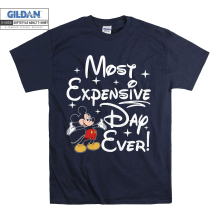 (Small, Navy) Most Expensive Day Ever! Mickey Poster Men Women Unisex Top T Shirt T-Shirt Tshirt