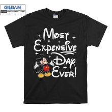 (X-Large, Black) Most Expensive Day Ever! Mickey Poster  Men Women Unisex Top T Shirt T-Shirt Tshirt