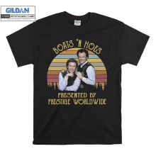 (X-Large, Black) Step Brothers Boats'n Hoes Presented By Prestige Worldwide  Men Women Unisex Top T Shirt T-Shirt Tshirt