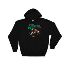 (Small, Black) Disney Amphibia Poster Black Men Women Unisex Hooded Sweatshirt Hoodie