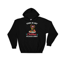 (XX-Large, Black) This Is My Christmas Pajama Shirt The Muppets Black Men Women Unisex Hooded Sweatshirt Hoodie