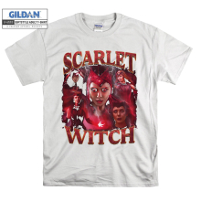 (Large, White) Scarlet Witch Poster Men Women Unisex Top T Shirt T-Shirt Tshirt