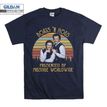 (XXX-Large, Navy) Boats'n Hoes Presented By Prestige Worldwide Step Brothers Men Women Unisex Top T Shirt T-Shirt Tshirt