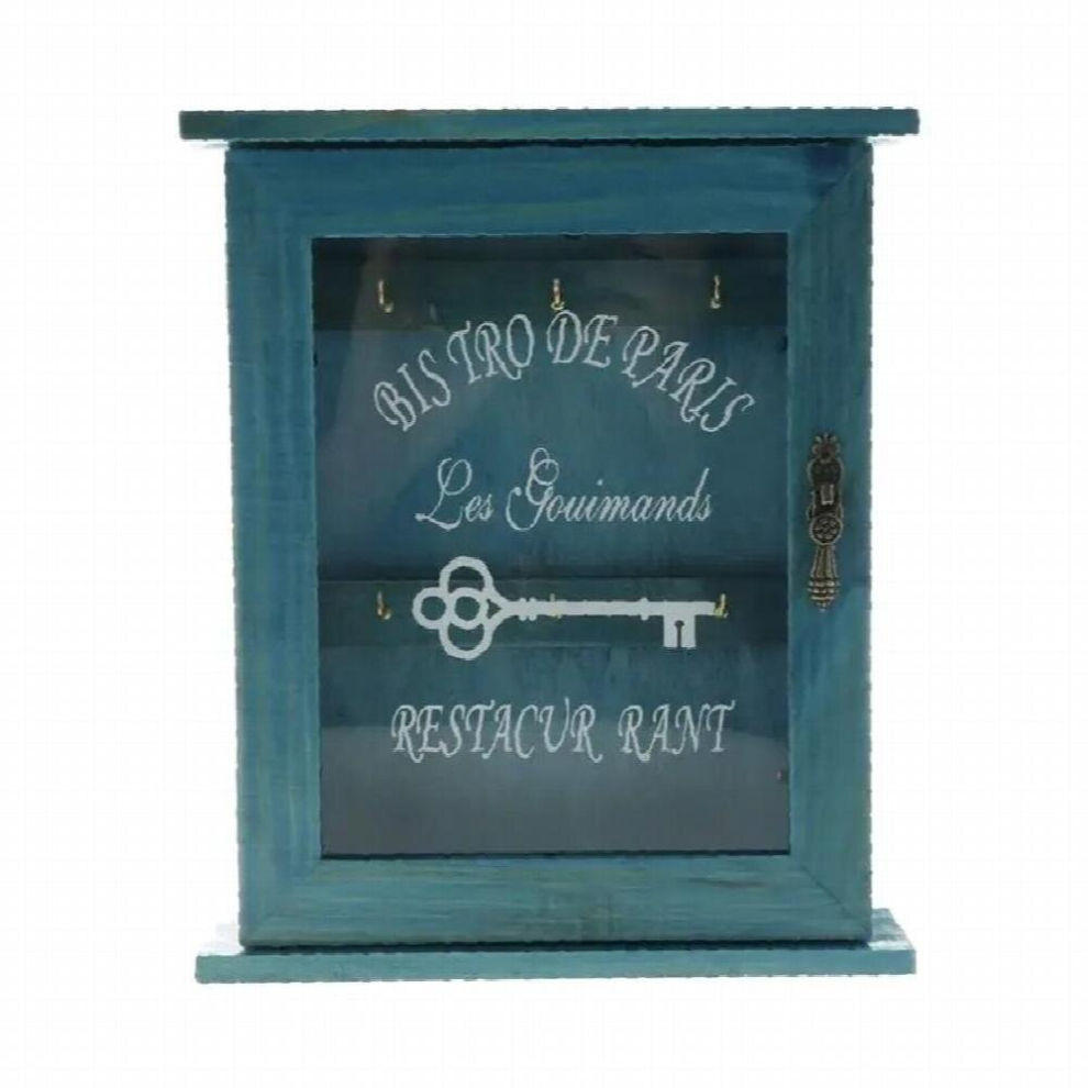 Vintage European Style Wooden Key Storage Cabinet Key Holder Box With Hanging Ho 885667581235