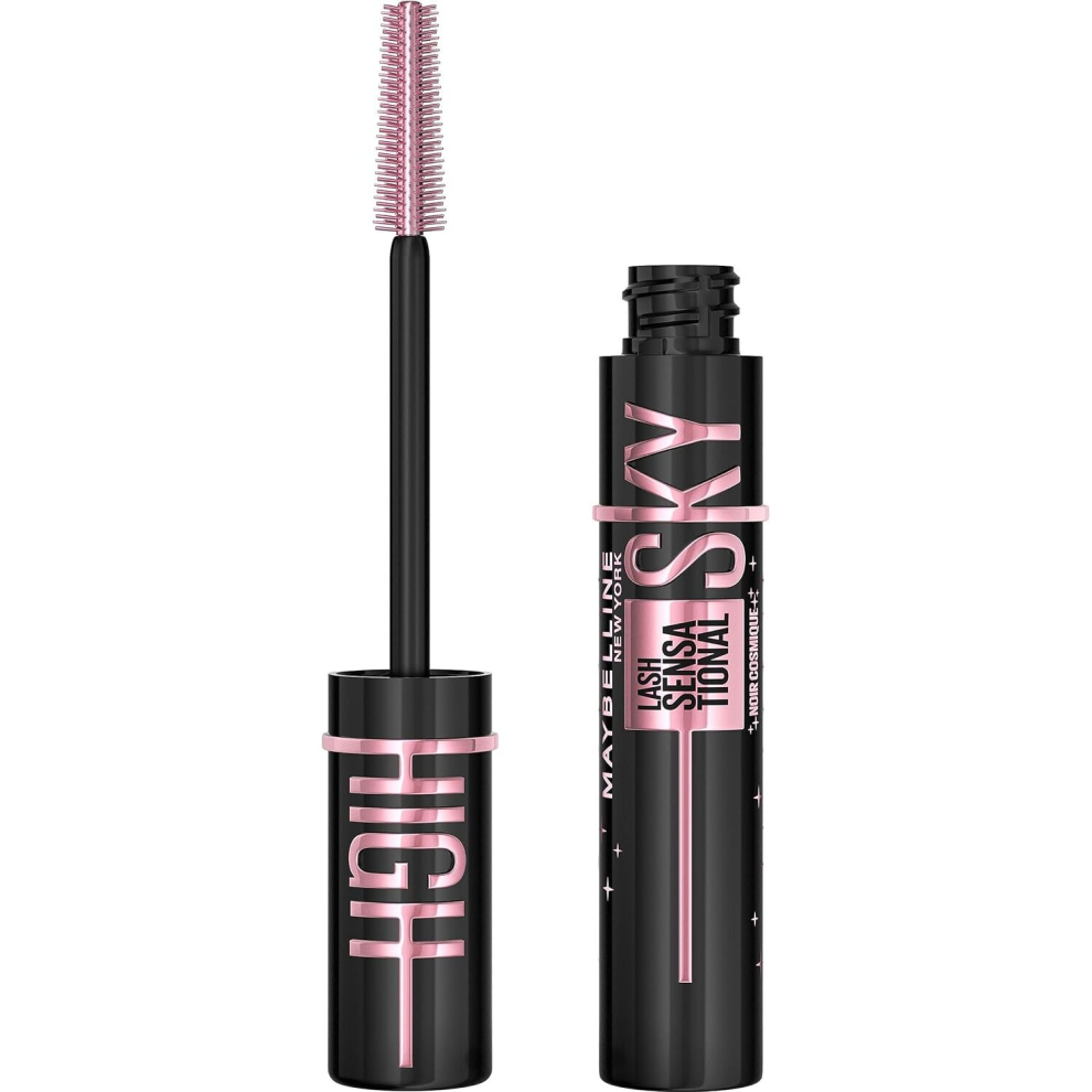 Maybelline New York Lash Sensational Sky High Mascara Volumising Lengthening Mascara Washable Flake-Free Formula Infused Bamboo  Cosmic Black 7.2ml