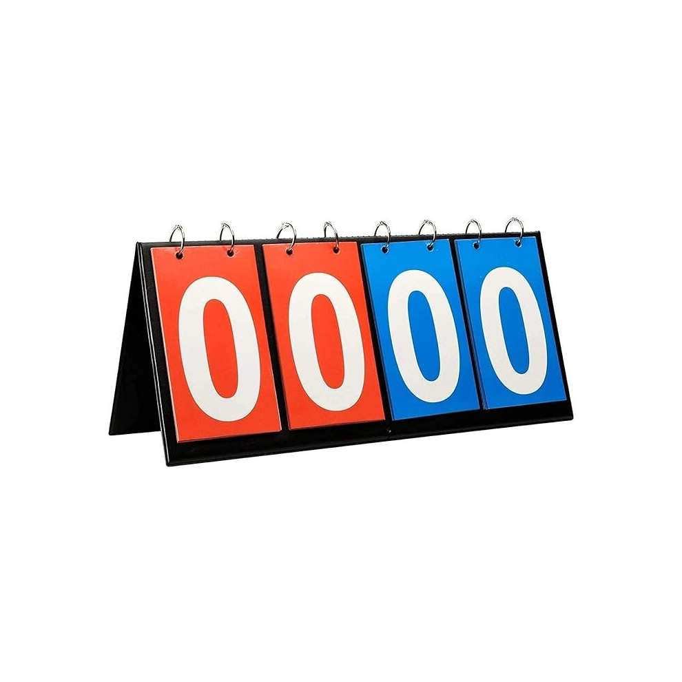 Scoreboard,4 Digit Scoreboard Flip Scoreboards Portable Flip Scoreboard Score Board Numbers for Sports Table Tennis Basketball Volleyball