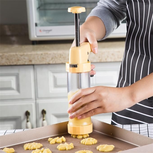 Cookie Press Maker Biscuit Gun Kit Baking Making Cake Icing Mousse Pastry Bread Mould Bakeware with Discs Moulds and Nozzles #2 2