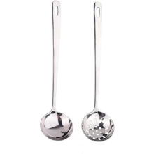 Soup Ladles and Skimmer Spoon, 304 Stainless Steel Cookware, Kitchen Cooking Spoon,24.5Cm (L) X 6.5Cm (D)