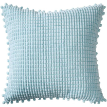 Cotton padstexture Soft and Smooth Square Decorative Cushion Sofa Sofa Chair Bed and Floor Corn Grains - Blue 45x45cm/18x18 Inch