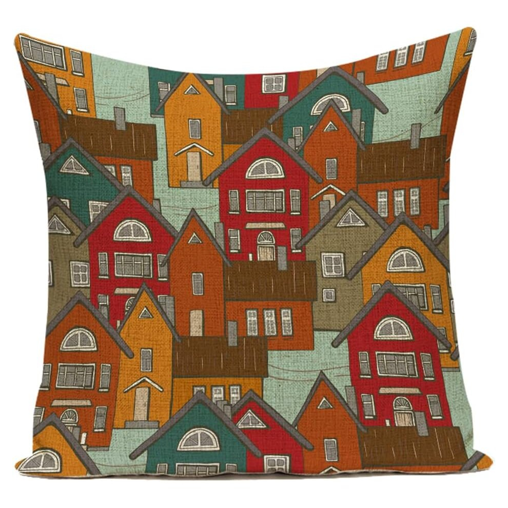 Tropical Palm Cushion Covers,Pillow Covers Leaf Cushion Square Jungle Throw Pillowcase,Sofa, Couch, Bedroom & Outdoor Linen 45*45cm/18*18Inch,6# Color-image-OPC-PCSFWPG-NEW