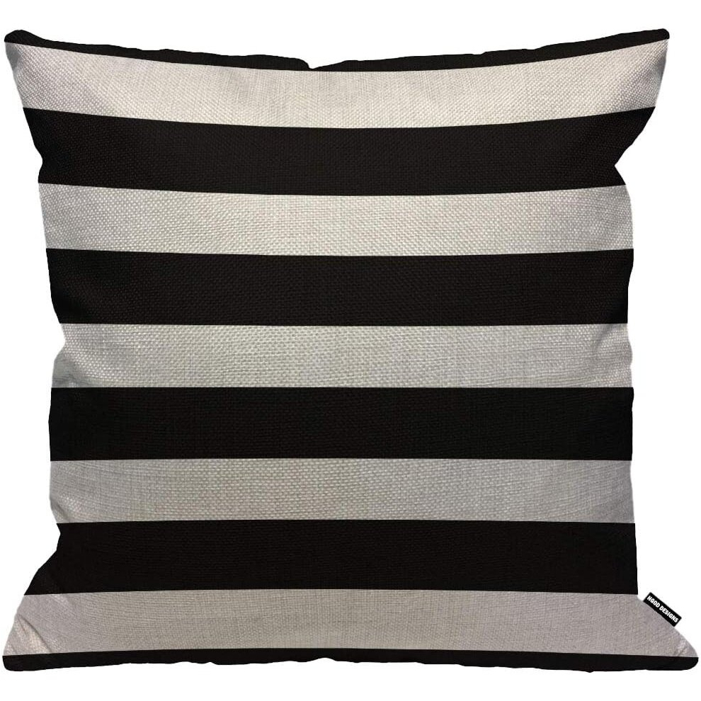 Cushion Cover Black White Stripe Home Decorative for Men/Women/Boys/Girls Living Room Bedroom Sofa Chair 18X18 Inch Pillowcase-image-OPC-PCSFYV7-NEW