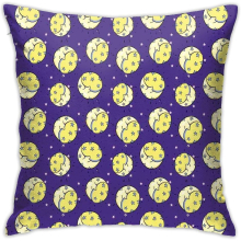 B Sleep Theme with Crescent Moon in Sky Stars Cosmos Se Toddler NurseryHome Decor Pillow Covers 18*18 Inch