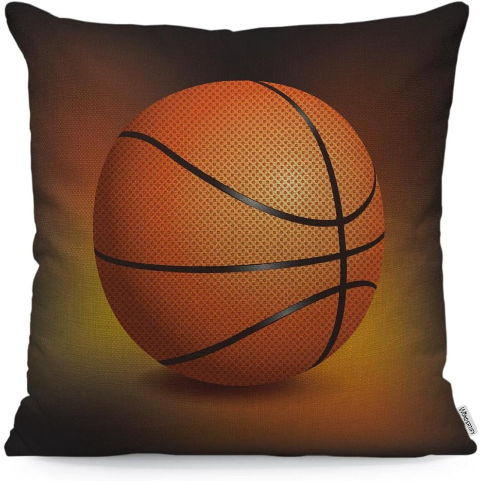 Basketball Cushion Cover Red Spot Basketball Decorative Throw Pillow Covers For Couch, Bed Sofa Pillows Case Orange 45X45 Cm-image-OPC-PCSG5TC-NEW