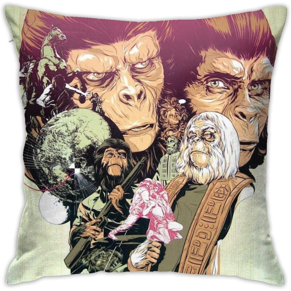 Planet of The Apes Poster Bedroom Couch Sofa Square Pillow Cases Home Decor Throw Pillow Covers