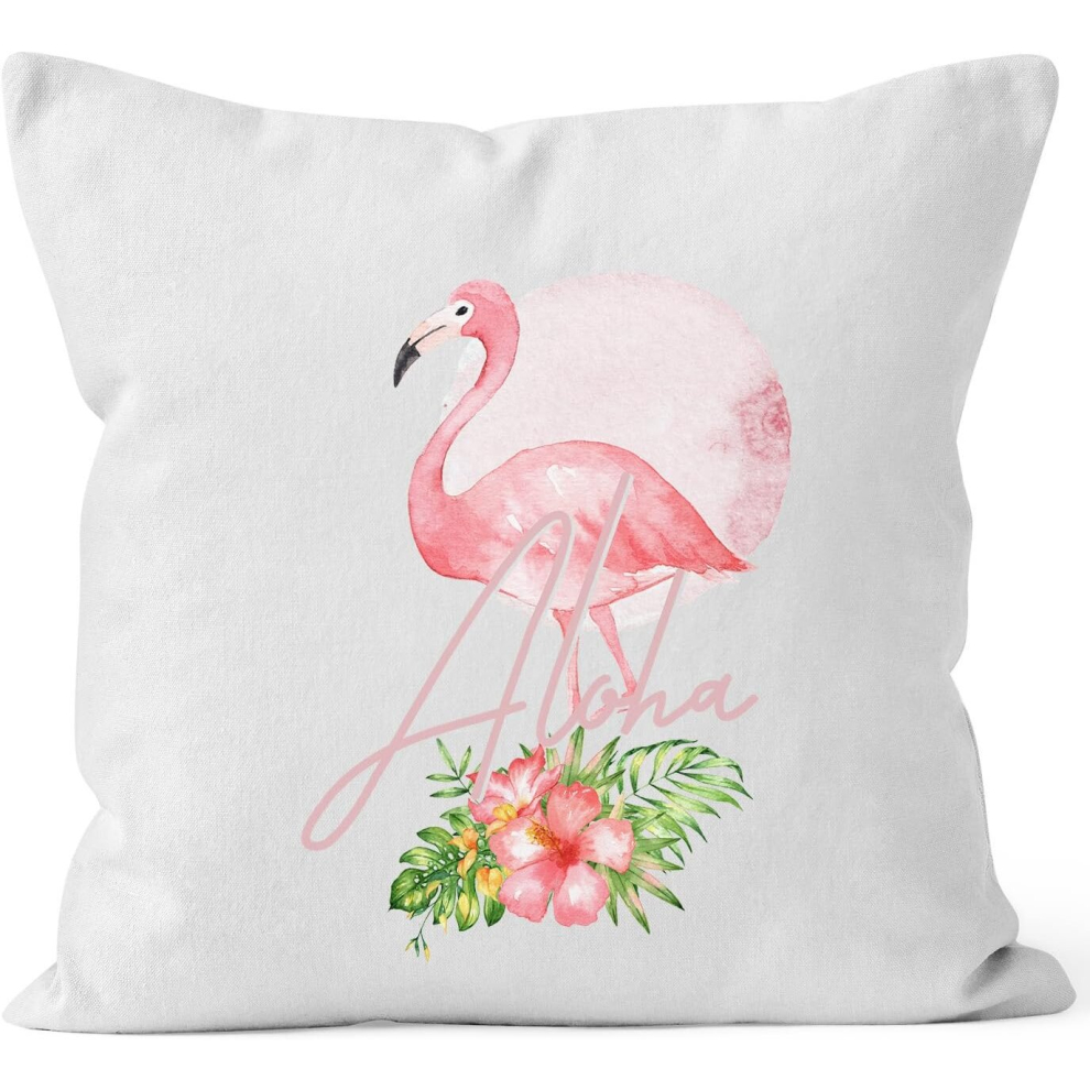 Flamingo Tropical Aloha Summer Jungle Paradise Hummingbird Pillow Case Home Decorative Throw Pillow Cushion Cover Square Cotton-image-OPC-PCSFZ8N-NEW