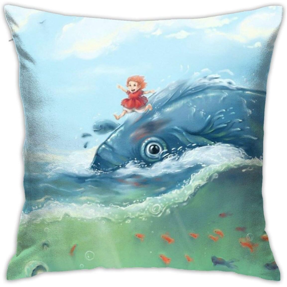 Throw Pillow Covers Soft Square Throw Pillow Case Home Decor (18x18) - Kiki's Delivery Service Jiji-image-OPC-PCSG68M-NEW