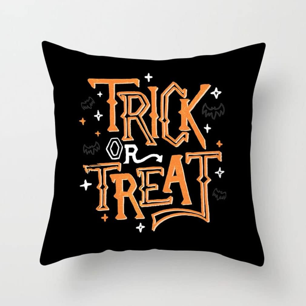 Halloween Decor Pillow Covers Halloween Ghost Bat Black Decorations Farmhouse Outdoor Fall Pillows Decorative Throw Cushion Case Home 45*45cm #3-image-OPC-PCSG96K-NEW