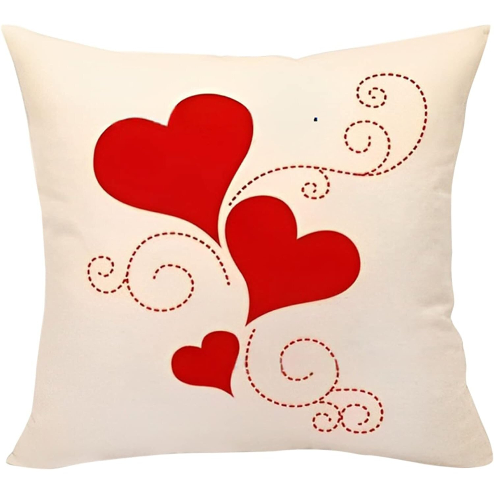 Valentine's Day Cushion Pillow Sofa Cover Home Day Decoration Cover Pillow Case Fuzzy Pillows Decorative Throw Pillows (D, One Size)-image-OPC-PCSG8BG-NEW