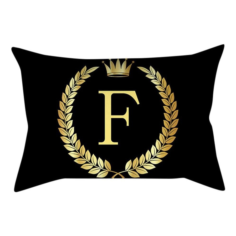 Home Decor Pillowcase Pillow Home Cover Gold Black Cover Decor Sofa and Cushion Letter Pillow Case for Sofa Couch Home