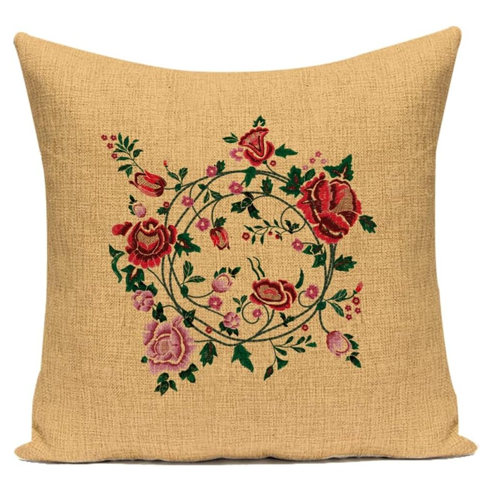 Cushion Cover Pillowcase Floral Print Decorative Men's Women Pillowcase Living Room Car Garden Chair Decor 45*45cm/18 x 18Inch #1-image-OPC-PCSG9D5-NEW