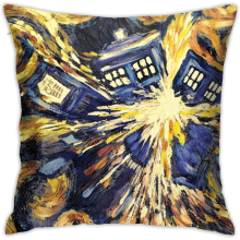 Doctor Dr Who Time Throw Pillow Covers 18x18inches Home Decor Pillowcase Cushion Covers for Sofa Bedroom Livingroom