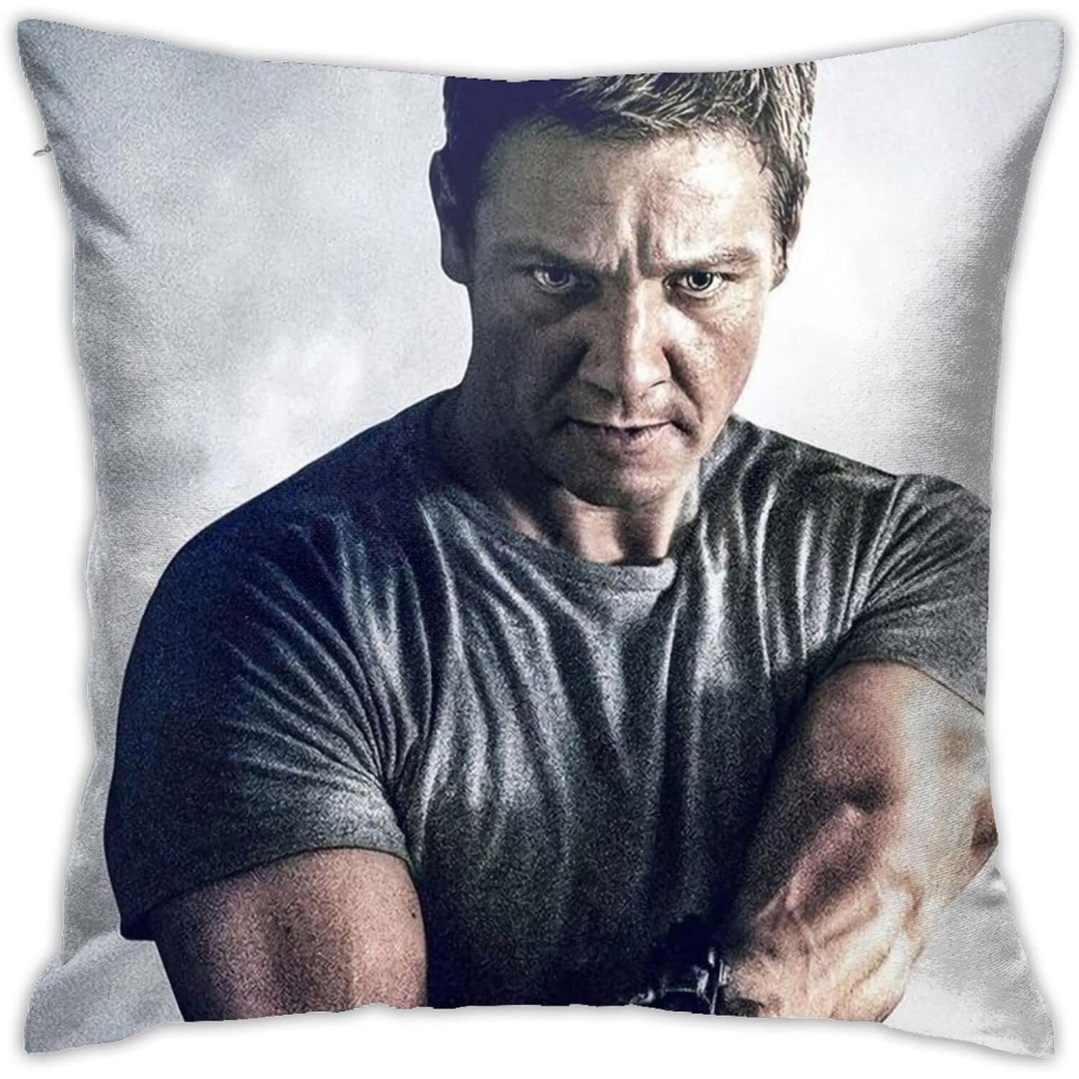 Jeremy Renner Pillow Covers Plush Surface Double Sided Printing Pillow case - 18x18 inch-image-OPC-PCSGCYX-NEW
