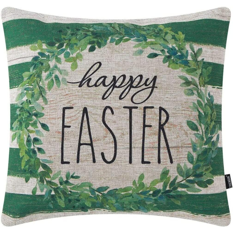 Cushion Covers Easter Pillowcase Rabbit Car Eggs Pillowcase Pillowcases Family Decoration Living Room Bed Decor,Linen,Green #4,45*45cm-image-OPC-PCSGDPM-NEW