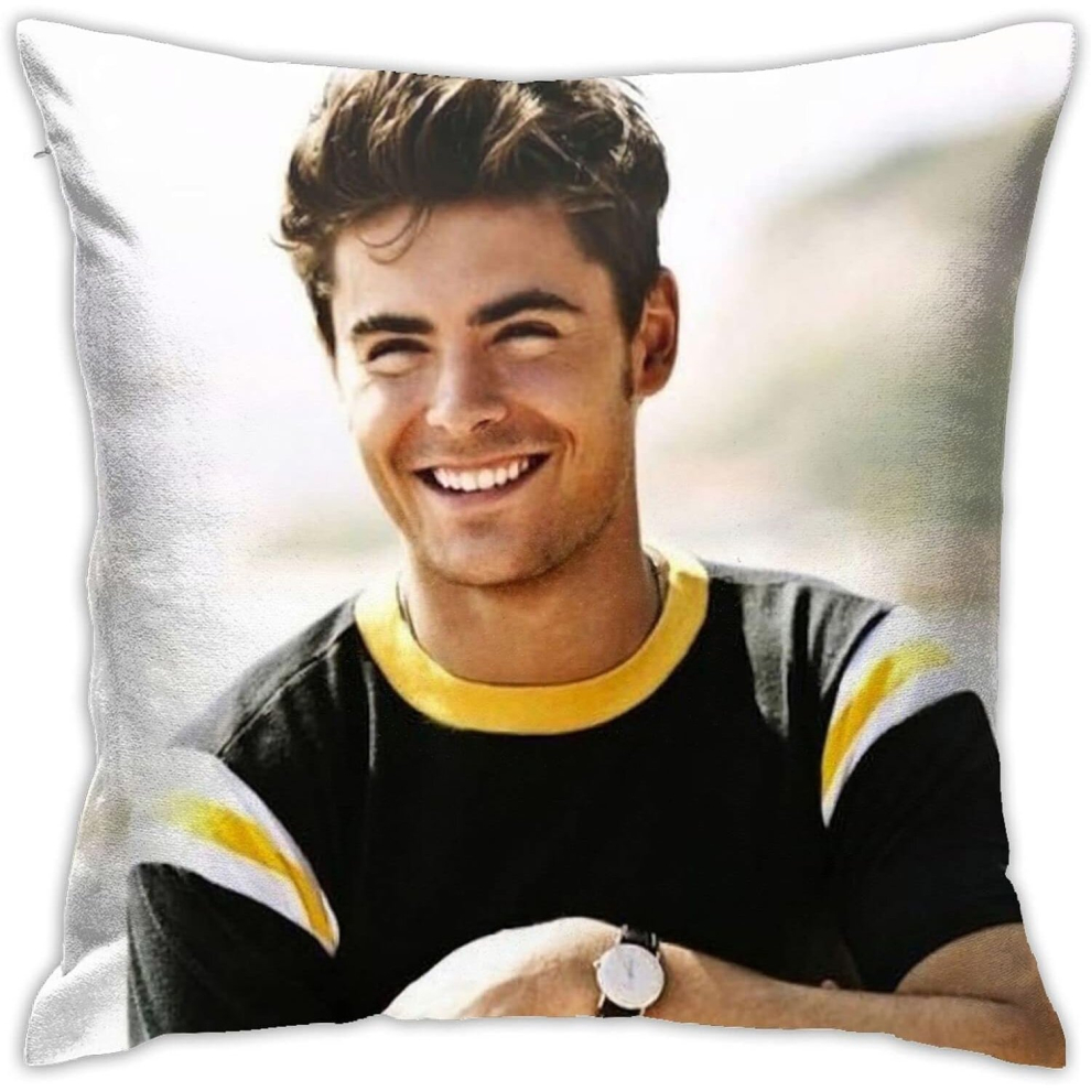 Zac Efron Pillow Covers Plush Surface Double Sided Printing Pillow case - 18x18 inch-image-OPC-PCSGF27-NEW