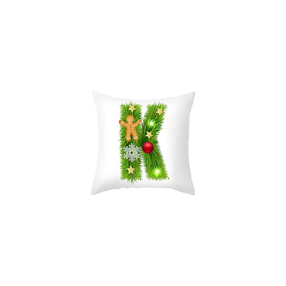 Throw Pillows Christmas Cartoon Green Letter Series Pillowcase, Tpr333-11,45*45Cm (Excluding Pillow Core)-image-OPC-PCSGHHH-NEW