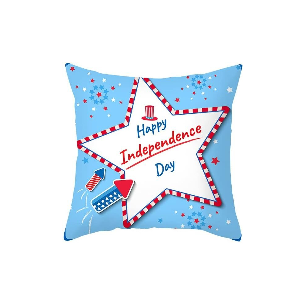 Pillow Cover Independence Day Pillowcase, Tpr288-2,45*45Cm (Excluding Pillow Core)-image-OPC-PCSGJM8-NEW