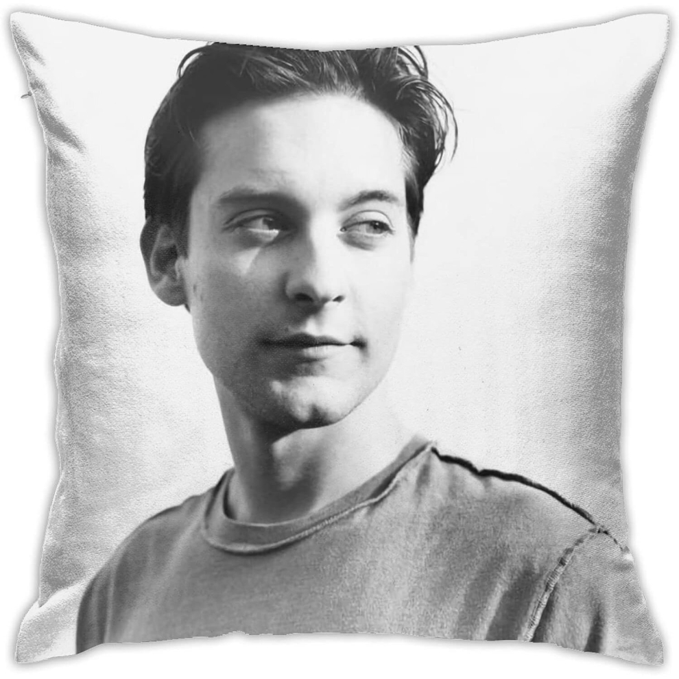 Tobey Maguire Pillow Covers Double Sided Plush Pillow Cases Dorm Decor for Bedroom Living Room 18x18 inch-image-OPC-PCSGPJJ-NEW