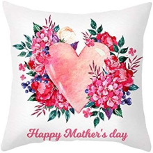 Throw Pillows Mother's Day Pink Love Flower Peach Skin Sofa, Tpr366-16,45*45Cm (Excluding Pillow Core)