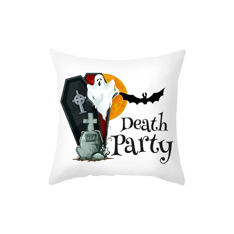 Throw Pillows Halloween Pumpkin Letter Peach Skin Cushion Cover, Tpr384-14,45*45Cm (Excluding Pillow Core)-image-OPC-PCSGRZG-NEW