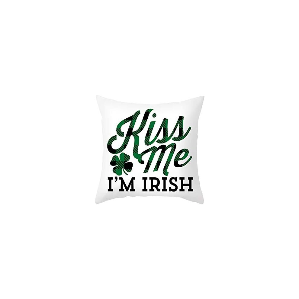 Outdoor Fall Pillows St Patrick's Day Irish National Day Plaid Sofa Cushion Cover, Tpr362-16,45*45Cm (Excluding Pillow Core)-image-OPC-PCSGRZ9-NEW