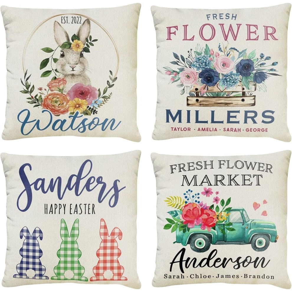 4PCS Pillowcase Living Room Sofa Bedroom Decoration Pillowcase and Outdoor Throw Pillows (Beige, One Size)-image-OPC-PCSGSM6-NEW