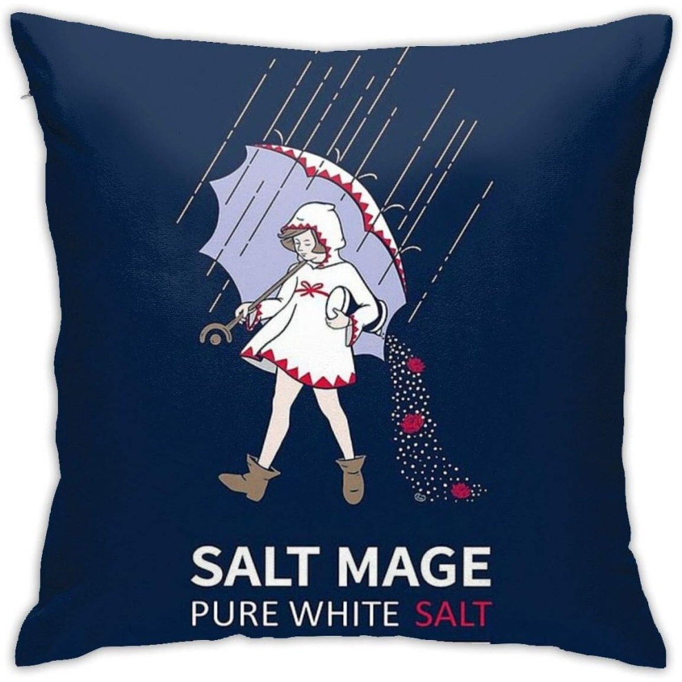 Pure White Salt Mage Cushion Throw Pillow Cover Decorative Pillow Case 45cm*45cm-image-OPC-PCSGY7N-NEW