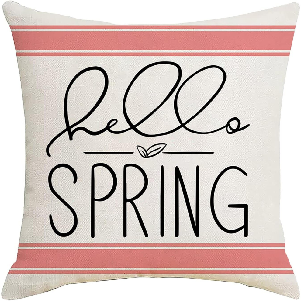 Christmas Pillow Covers Spring and Summer Pillow Cover Pink Flowers Cute Fresh Cushion Cover Car Home Decoration Pillow Cover-image-OPC-PCSGYWZ-NEW