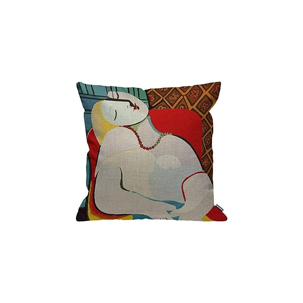 Kerota Cushion Cover Picasso Le Reve The Dream Painting Throw Pillow Cover Home Decorative