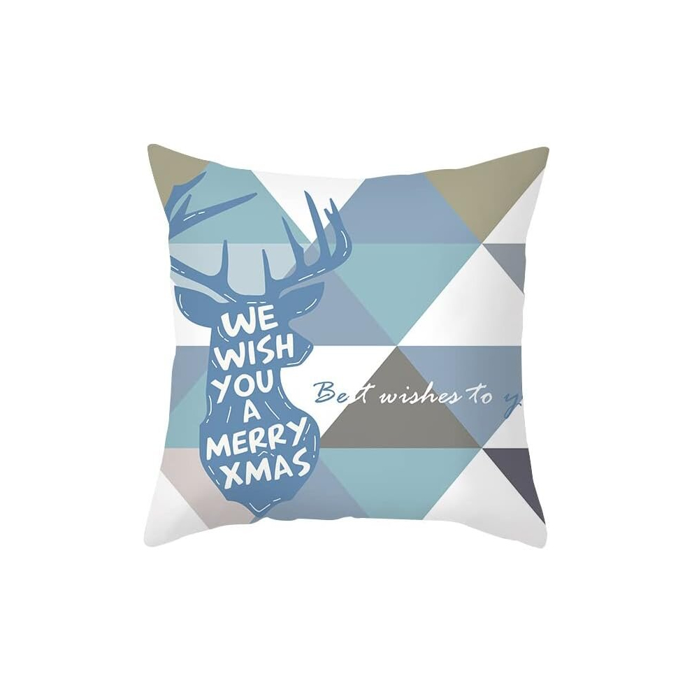 Fall Decorations for Home Geometric Elk Peach Skin Pillowcase, Tpr281-4,45*45Cm (Excluding Pillow Core)-image-OPC-PCSH2WT-NEW