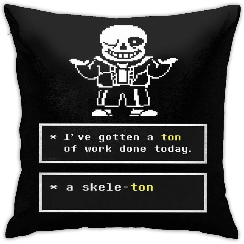 Undertale - Sans Skeleton - Undertale T Shirt Cushion Throw Pillow Cover Decorative Pillow Case 45cm*45cm