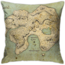Peter Pan Neverland Map Bedroom Couch Sofa Throw Pillow Covers
