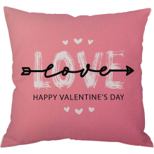 Linen Holiday Valentine's Day Car Sofa Cushion Pink Love Pillow Succulent Pillows Decorative Throw Pillows (U, A)