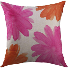 Decorative for Couch Sofa,White Abstract Hot Pink Orange Watercolor Modern Home Decor Pillow Case 18x18 Inch